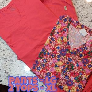 Ladies Scrub set with Extra top
